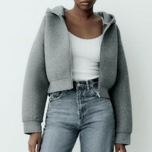 NWT ZARA SOFT NEOPRENE EFFECT BOMBER M, L 7901